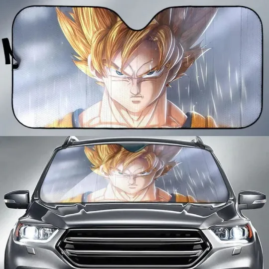 Goku Dragon Ball Hd Car Windshield Anti-UV Protection Front Sun Shade Cooling