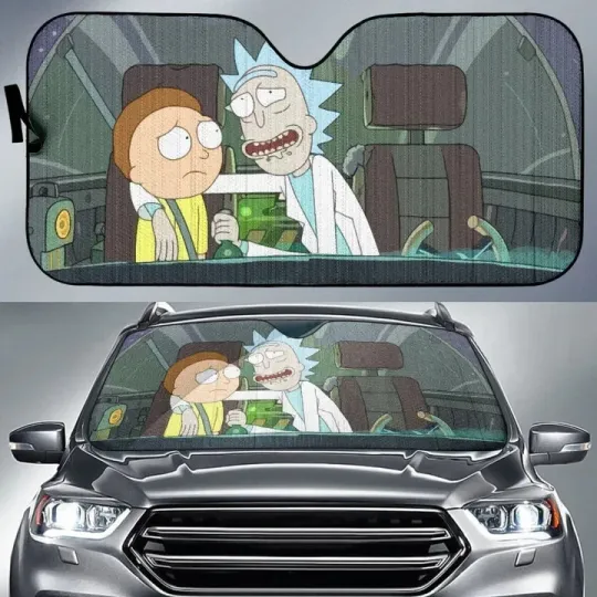 Discover Rick And Rickandmorty Art Car Sun Shades Cartoon Fan Gift Universal Fit