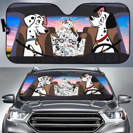 101 Dalmatians Car Auto Sun Shade Funny Windshield Gift Idea Universal