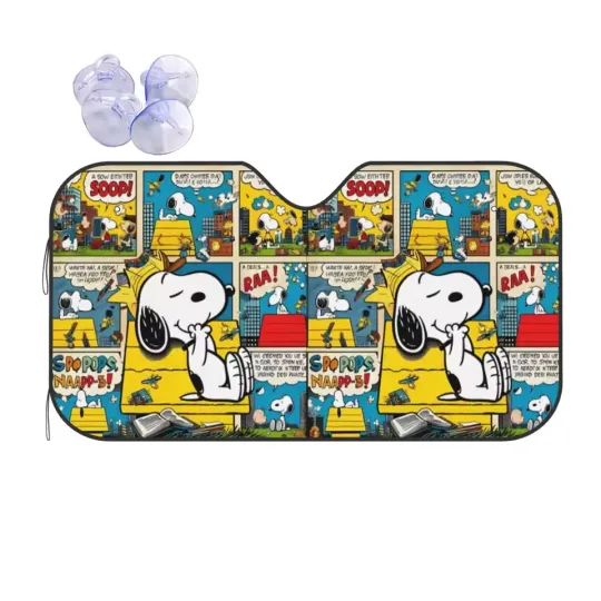 Discover Snoopy Cartoon Peanuts Comic Awesome Windshield Sunshade Car Sunshade