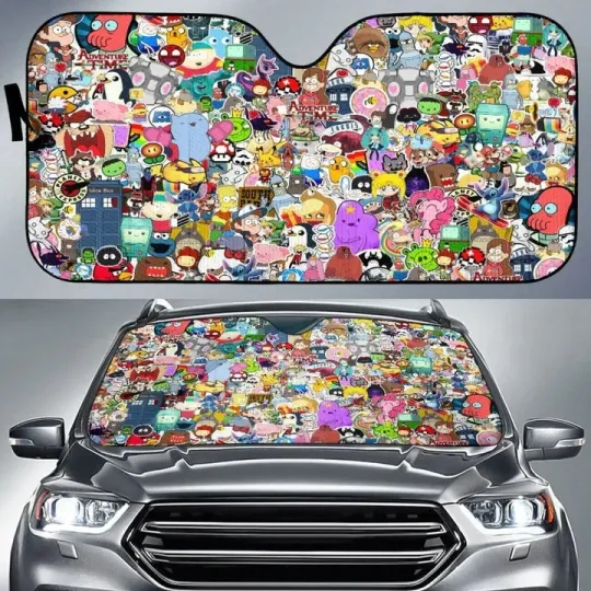 Discover Cartoon Animation Car Sun Shade amazing best gift ideas 2025 Universal Fit