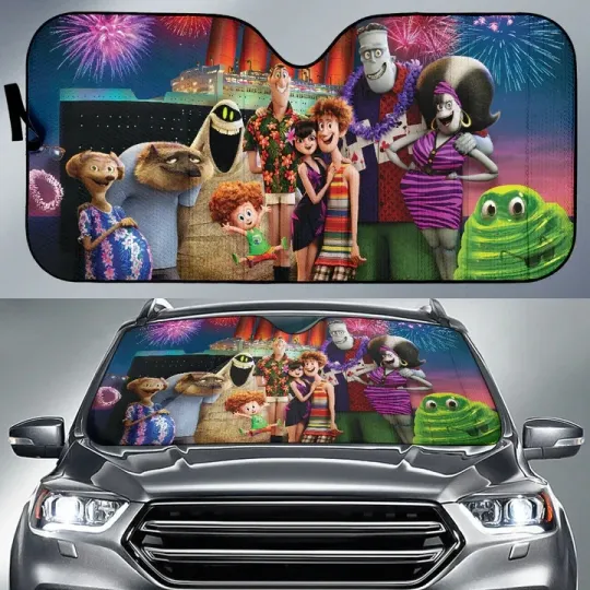 Discover Hotel Transylvania Car Auto Sunshade Halloween Car Accessories
