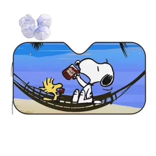 Discover Snoopy Cartoon Peanuts Comic Awesome Windshield Sunshade Car Sunshade