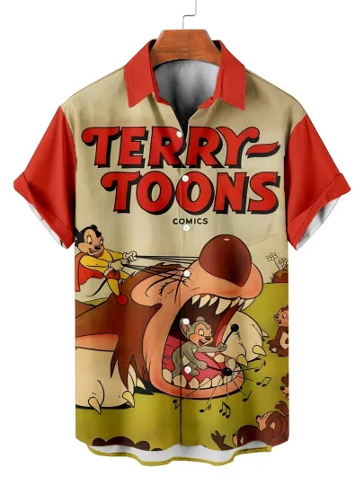 Discover Classic Cartoon pattern Hawaiian Shirt, Summer Shirt, Unisex Adult