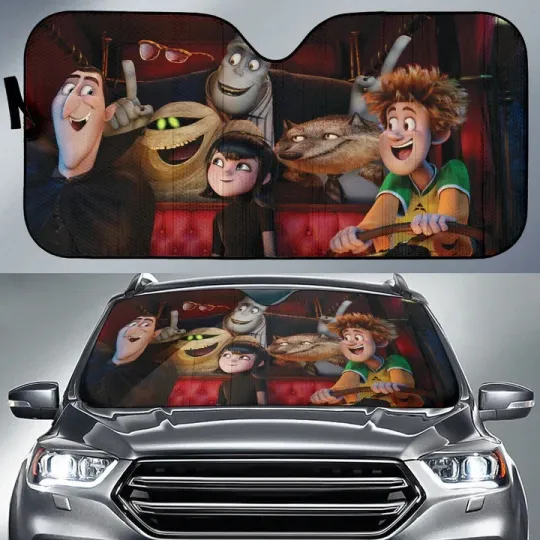 Discover Hotel Transylvania Car Auto Sunshade Halloween Car Accessories