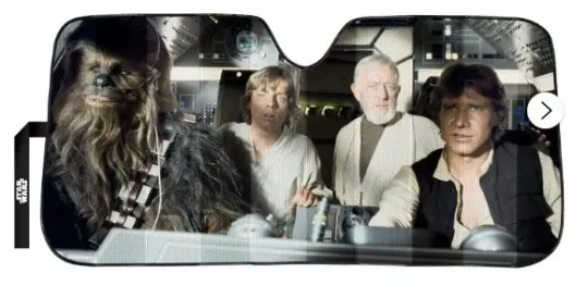 Discover Official Disney Star Wars Millennium Falcon Car Windshield Sun Shade 58 X 27.5