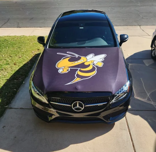 Georgia Tech Yellow Jackets Hood Cover NCAA Flag