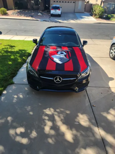 Bournemouth Auto Hood Cover with Flags