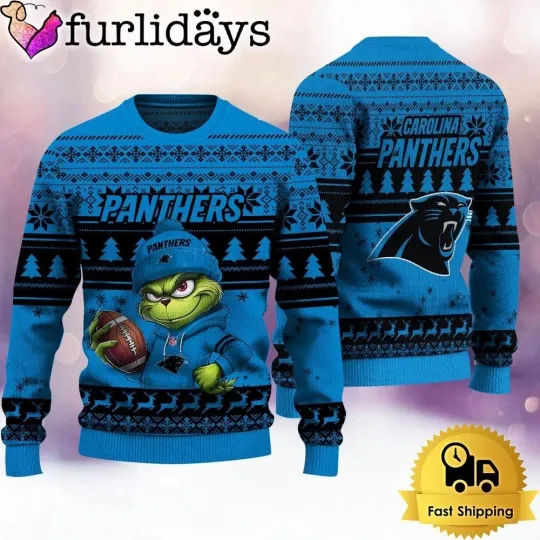 Discover Carolina Football Pantherss Team Knitted Sweater Football Season Ugly Sweatshirt