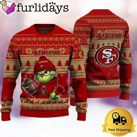 San Francisco Football 49erss Team  Sweater Football Season Ugly Sweater