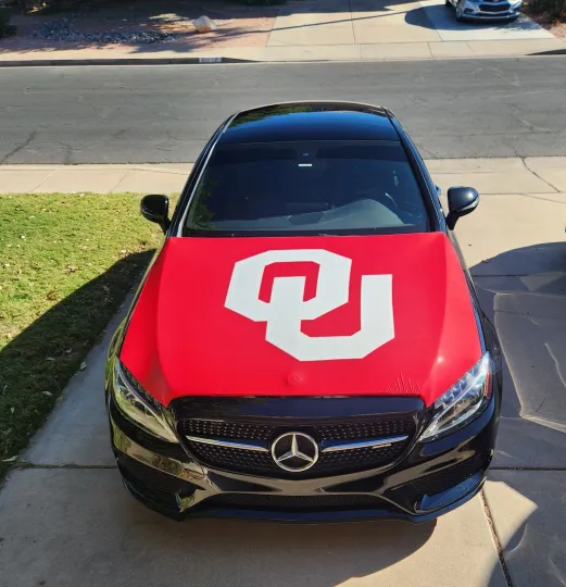 Discover Oklahoma Sooners Hood Cover Sports Flag