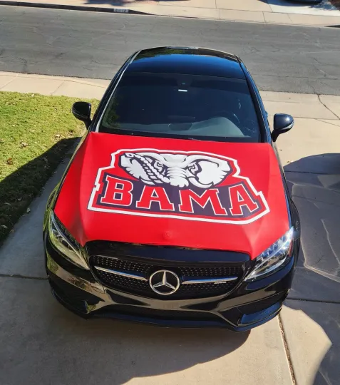 Discover Albm Crimson Tide Hood Cover NCAA Flag