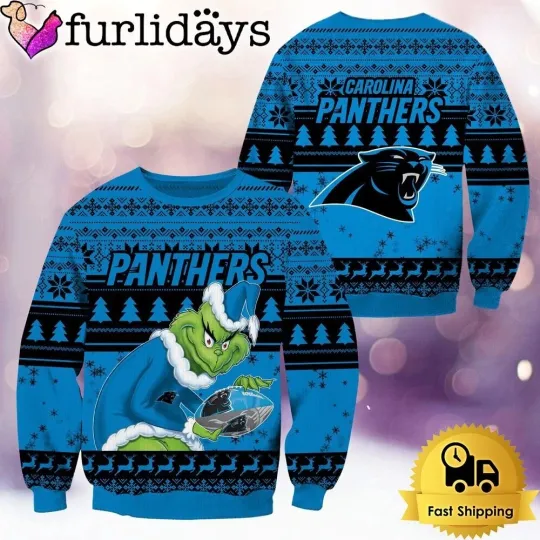 Discover Carolina Football Pantherss Team Knitted Sweater Football Season Ugly Sweatshirt