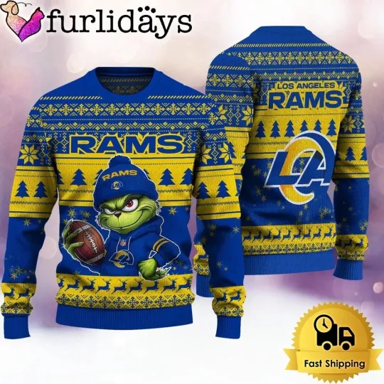 Discover Los Angeles Football Ramss Team Knitted Sweater Football Season Ugly Sweatshirt