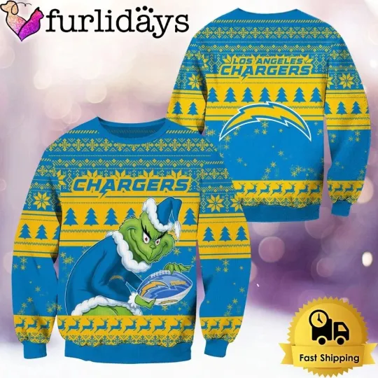 Discover Los Angeles Football Chargerss Team Knitted Sweater Football Season Ugly Sweater