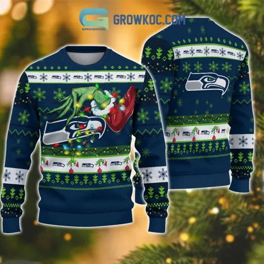 Discover Seattle Football Seahawkss Team Knitted Sweater Football Season Ugly Sweatshirt