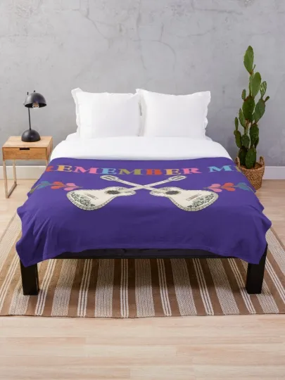 Discover Disney Coco Remember Me Crossed Guitars Cozy Fleece Blanket