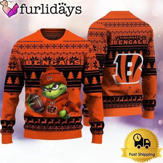 Discover Cincinnati Football Bengalss Team  Sweater Football Season Ugly Sweater