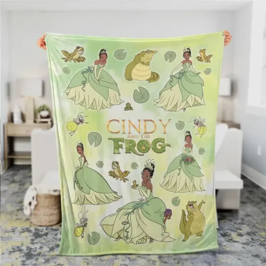 Discover Personalized Disney Princess And The Frog Fleece Blanket – Custom Name