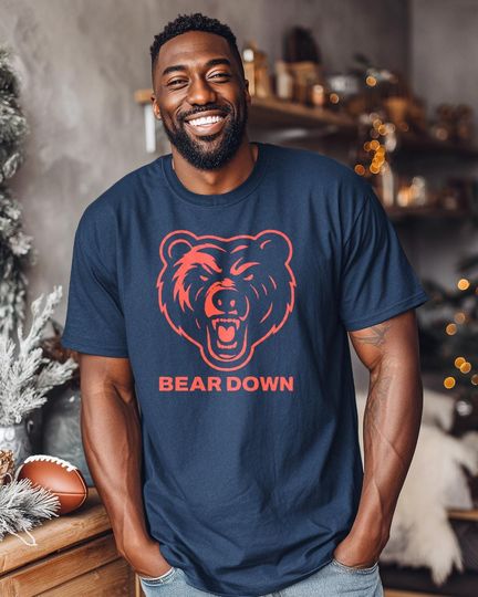 Bear Down Bears T-Shirt, Chicago Football Tee, Unisex Sports Apparel
