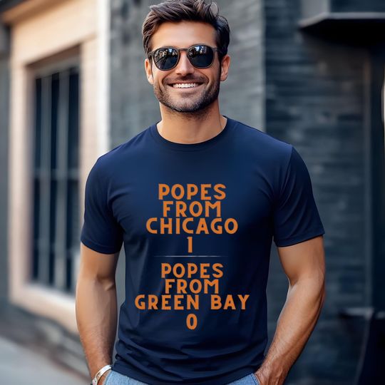 Discover Popes From Chicago vs Green Bay Shirt  Funny Sports Rivalry T-Shirt, Midwest Football Humor Tee, Game Day Fan Gift