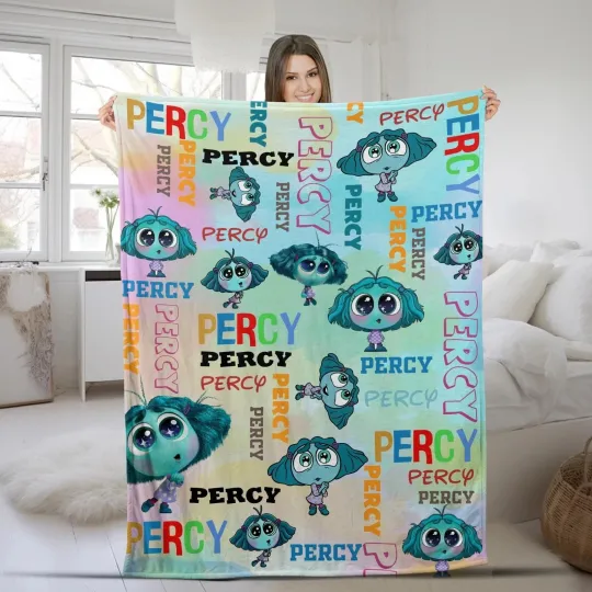 Discover Personalized Watercolor Disney Inside Out Fleece Blanket