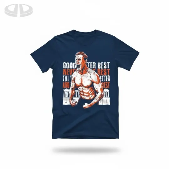 Discover Chicago Football Good Better Best Motivational Fan T-Shirt
