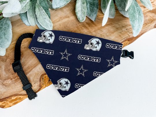 Discover Dallas Cowboys Dog Bandana - Over the Collar football Pet Bandana for Cowboys Fans - Stylish Cowboys Accessory for Dogs - Cowboys Dog Clothes