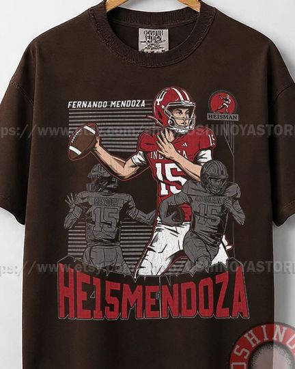 Discover Heismendoza 15 Football Mendoza Tee | Vintage Heisman Style