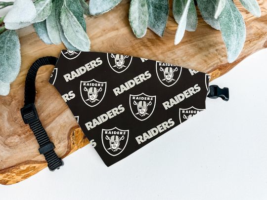 Discover Las Vegas Raiders Dog Bandana - Over the Collar football Pet Bandana for Raiders Fans - Stylish Raiders Accessory for Dogs - Raiders Dog Clothes