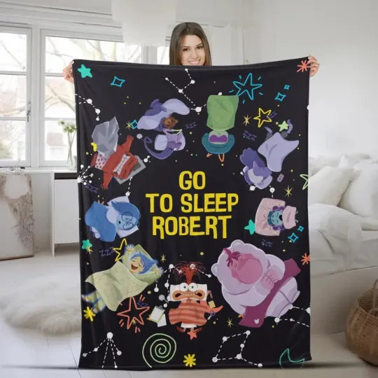 Discover Disney Inside Out 2 Emotions It's Okay To Feels Graphic Customize Fleece Blanket