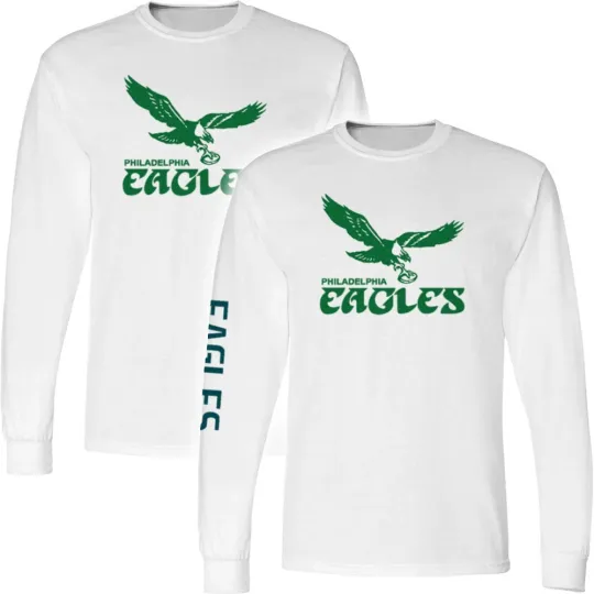 Discover 3D Long Sleeves Eagles T-Shirt Philadelphia Football Old Classic