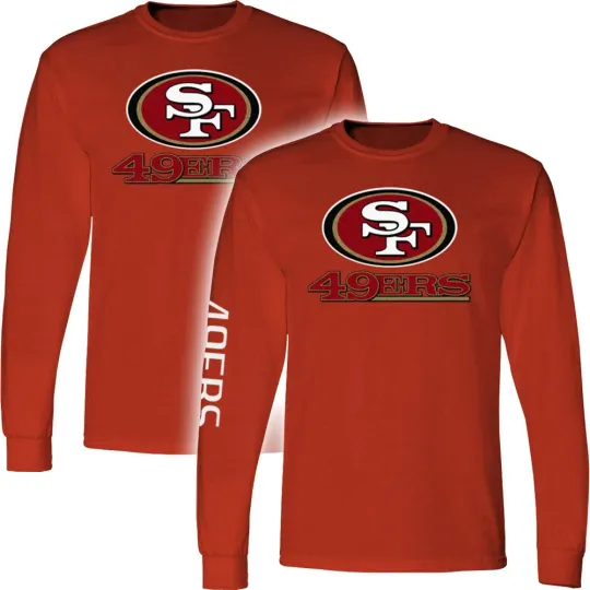 Discover San Francisco 49ers Long Sleeve Shirt Football Team Logo Men’s Clothing