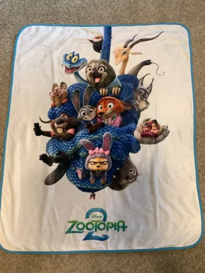 Discover Disney ZOOTOPIA 2 2025 Movie Full Color Soft Throw Blanket Brand New