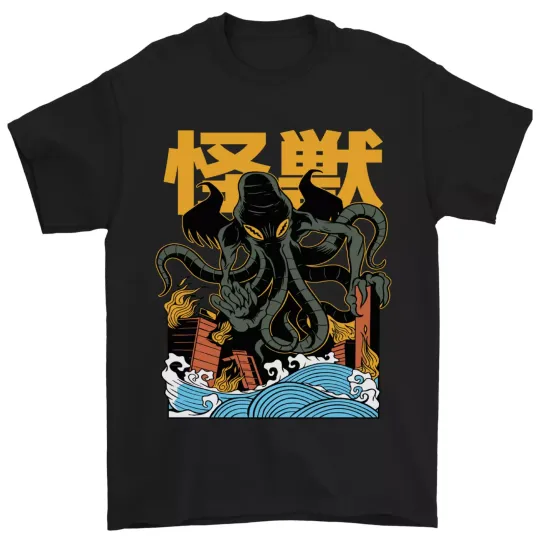 Discover Cthulhu Japanese Anime Kraken T-Shirt for Men, Women