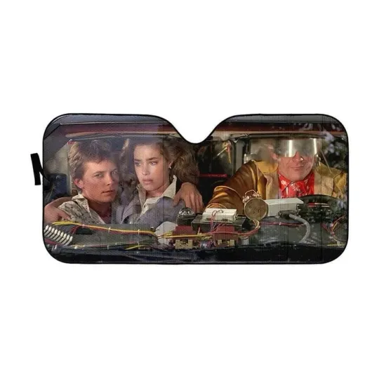 3D Back To The Future Custom Car Sunshade