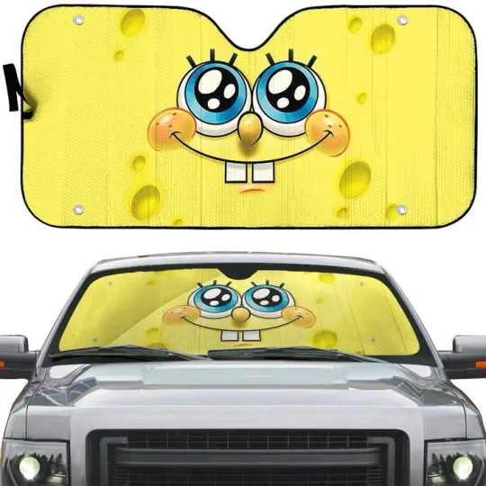 3D SpongeBob Custom Car Sun Shade