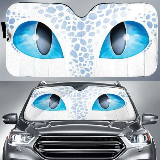 Discover Light Fury Eyes Car Sunshade Custom for How to Train Your Dragon Accessories