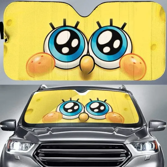 Custom Car Auto Sunshade Spongebob