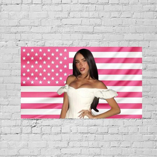 Discover Pink American Flag Madison Beer Tapestry  Pop Singer Wall Art  Aesthetic Bedroom Dorm Decor  Gift for Music Fans