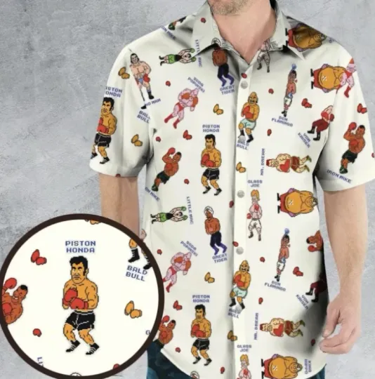 Discover Retro Game Punch Out Hawaiian Shirt Full Size S-5Xl
