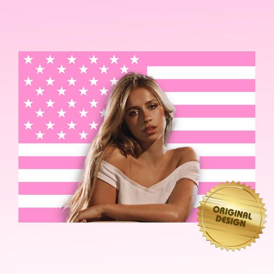 Discover TATE MCRAE Pink American Flag Wall Decor Tapestry - Gift for Tate McRae fans, College gift, Dorm Decor, Wall Tapestry