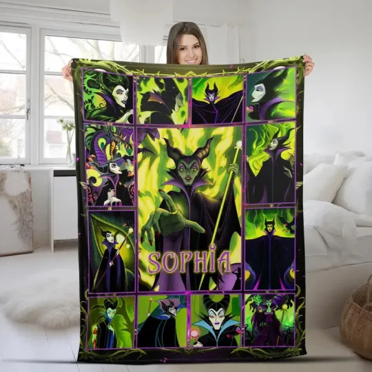 Discover Disney Villains Maleficent Bad Witches Club Customize Fleece Blanket