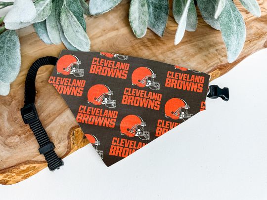 Discover Cleveland Browns Dog Bandana - Over the Collar football Pet Bandana for Browns Fans - Stylish Browns Accessory for Dogs - Browns Dog Clothes