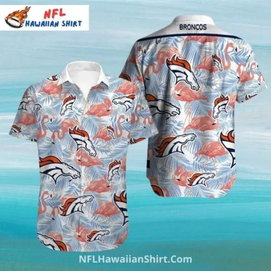 Discover Flamingo And Palm Leaf Denver Football Hawaiian Shirt Size S-5XL