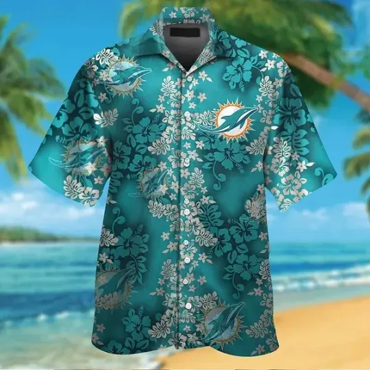 Discover Miami Football Short Sleeve Button Up Tropical Hawaiian Shirt VER020