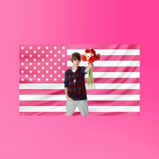 Discover Justin Bieber Flag Tapestry for Dorm Decor, Pop Icon Poster, Young Justin Wall Hanging