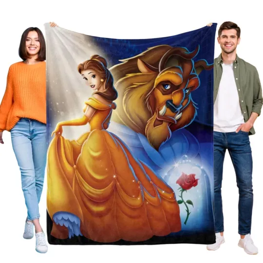 Discover Disney Beauty And The Beast  Blanket, Fleece Blanket