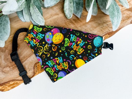 Happy Birthday Dog Bandana Gift For Dog Over the Collar Happy Birthday Dog Bandana Party Dog Bandana Birthday Pet Clothes With Balloons
