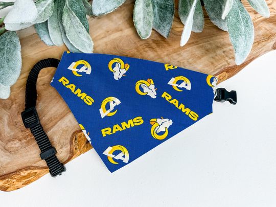 Discover football Los Angeles Rams Dog Bandana - Slip-On Collar Pet Accessory
